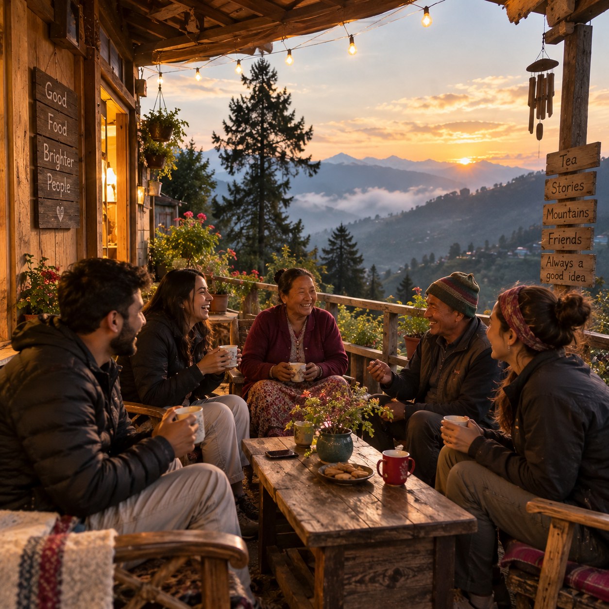 Homestay porch, Pradhan Gaon